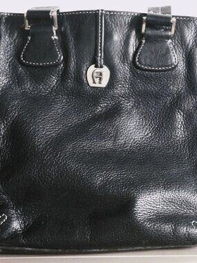 Vintage 70's ETIENNE AIGNER Black Genuine Leather Purse Shoulder Bag